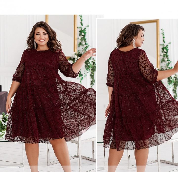 Buy Dress №8620-Bordeaux, 64, Minova