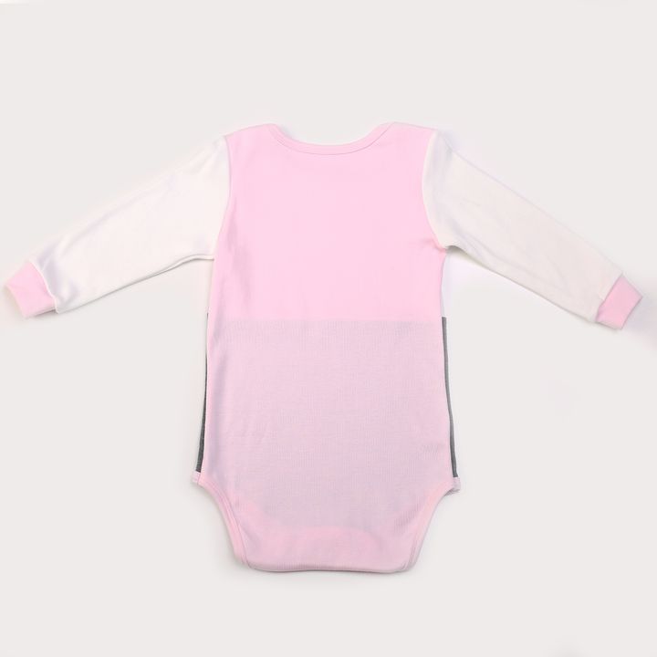 Buy Bodysuit with long sleeves, Milky-gray-pink, 1029, 80, Kinderly