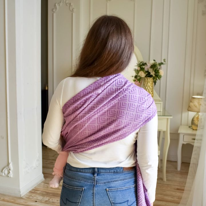 Buy Sling with rings jacquard lilac Geometry
