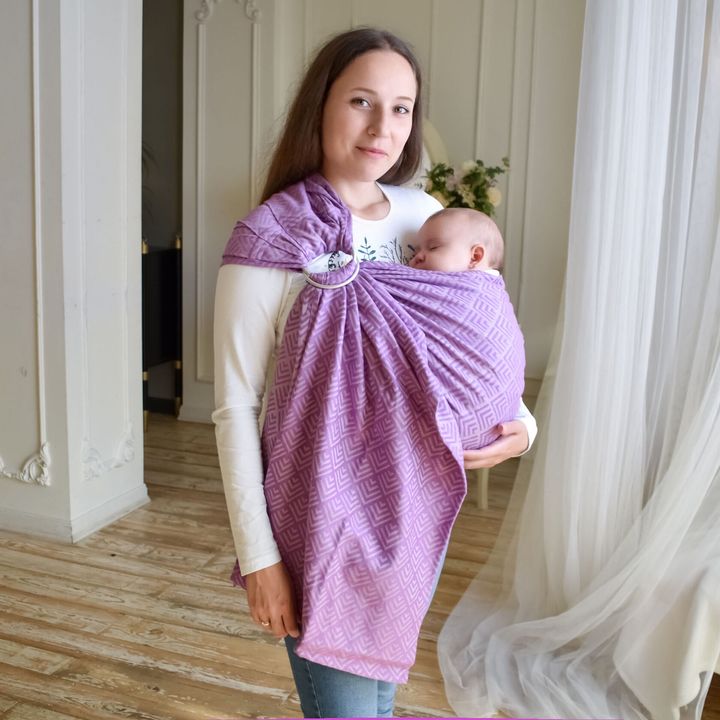 Buy Sling with rings jacquard lilac Geometry