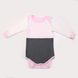 Bodysuit with long sleeves, Milky-gray-pink, 1029, 62, Kinderly