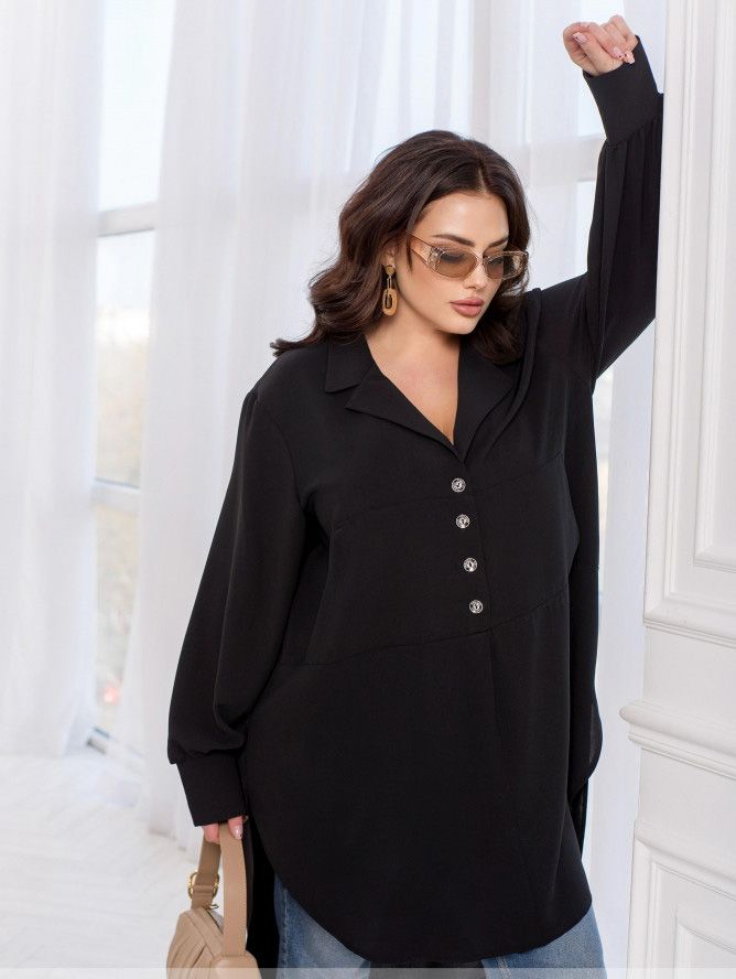 Buy Women's shirt №240-Black, 62-64, Minova