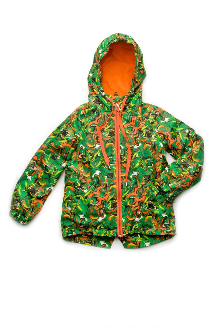 Купить Куртка-ветровка на флисе для мальчика, 03-00693-0, 128, Зеленый, Модный карапуз