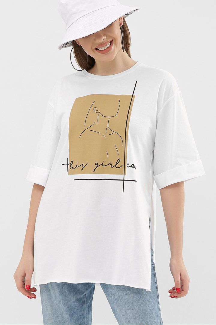 Купити Жіноча футболка VL, Білий, p. S, 2602, Glem
