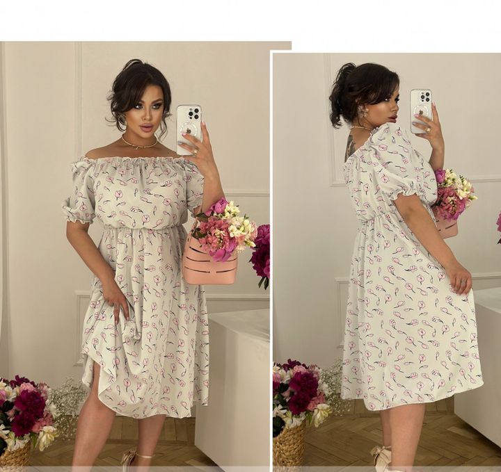 Buy Dress №859-Milky, 56-58, Minova