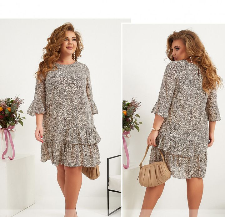 Buy Dress №19-019-Beige, 58, Minova