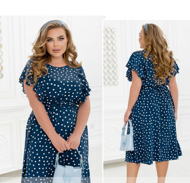 Buy Dress №2458-Dark Blue, 66-68, Minova