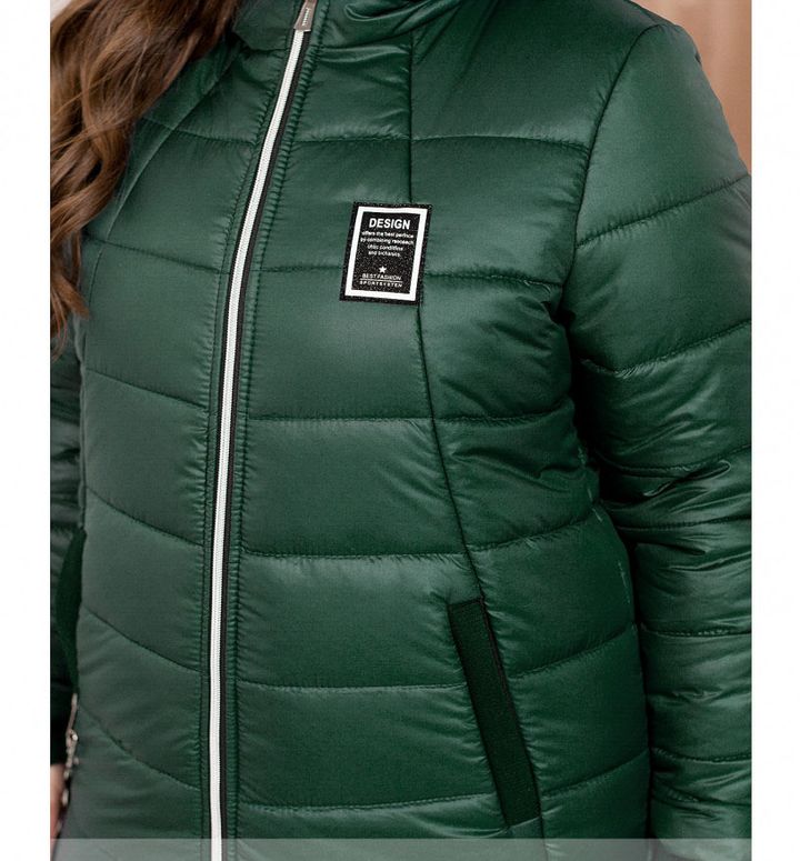 Купить Куртка женская №8-323-темно-зеленый, 64-66, Minova
