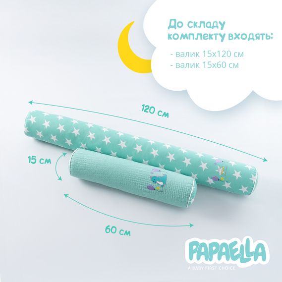 Buy Protective multifunctional side roller TM PAPAELLA 60X15 cm, 120X15 cm Stars/Polka dots, menthol
