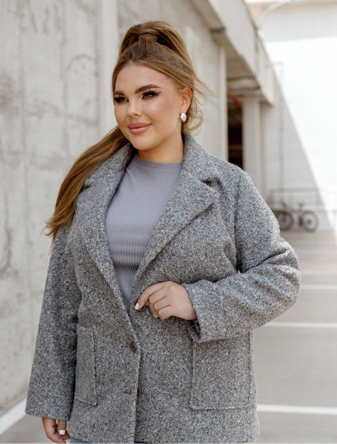 Buy Cashmere coat №1190-grey, 60-62, Minova