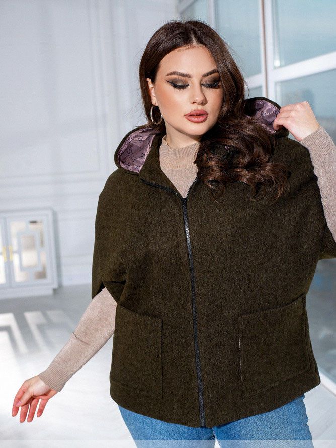 Buy Women's coat №1131-Brown, 64-66, Minova