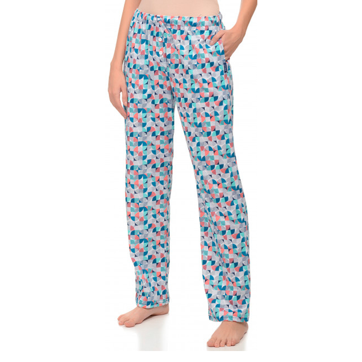 Купити Брюки піжамні для жінок 16, Рожево-синьо-бірюзовий, XL, 690-19, Cornette