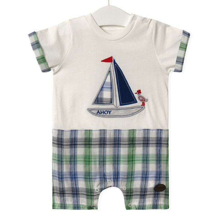 Buy Bodysuit for boy Sail and seagull, 9 months, White, 54485, Twetoon