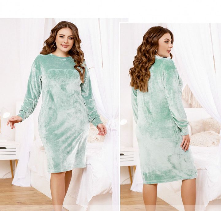 Купить Домашнее платье №2324-мята, 60-62-64, Minova