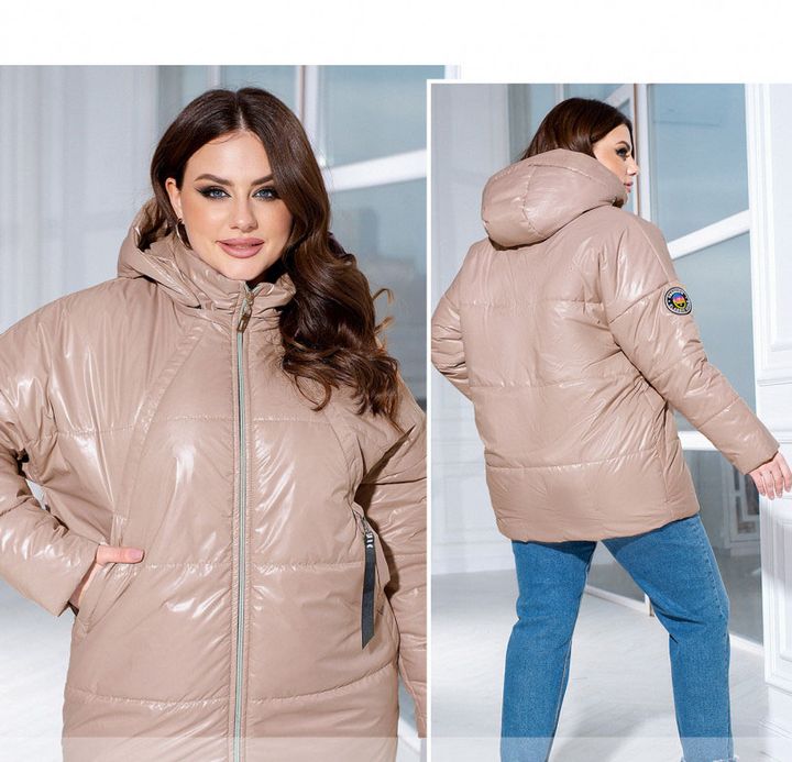 Купить Куртка женская №8-332-пудра, 60-62, Minova