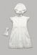 Крестильный комплект с кружевом для девочки, 03-01010-0, 62, Бело-молочный, Модный карапуз