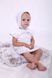 Крестильный комплект с кружевом для девочки, 03-01010-0, р. 68, Бело-молочный, Модный карапуз