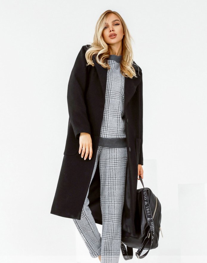 Buy Women's demi-season coat No. 2143-black, 48, Minova