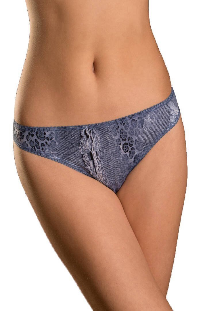 Buy Panties for women mini back Fa-Na -2607 Print Blue jeans/black, XX/L, Sambario