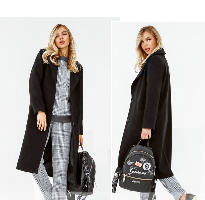Buy Women's demi-season coat No. 2143-black, 48, Minova
