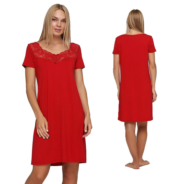 Купить Ночная сорочка из вискозы Красный 52, F50056, Fleri