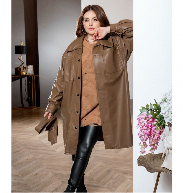 Купить Куртка женская №1130-коричневый, 56-58, Minova