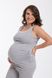 Майка для вагітних, з мереживом, Молочний, Сірий, 2002 44, Kinderly