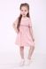 Casual dress for girls, pink, 03-01074-0, 86, Fashion toddler