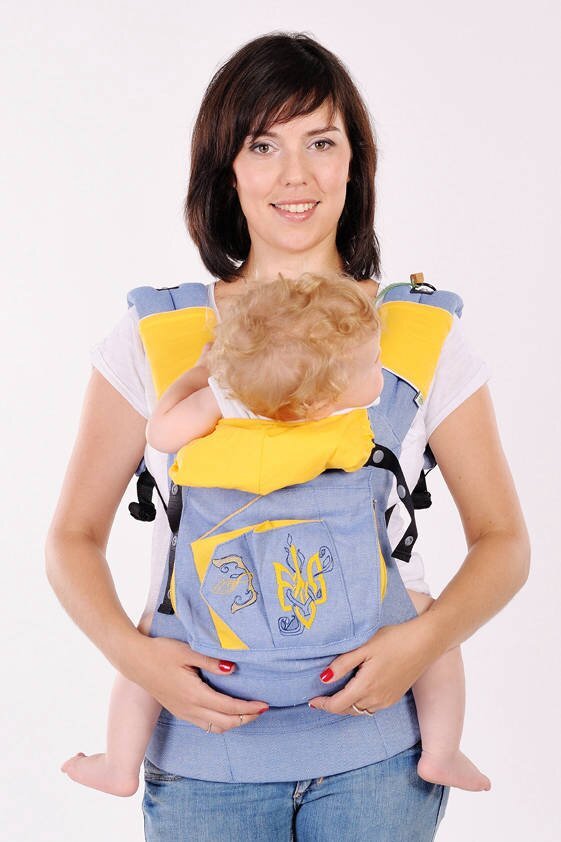 Купить Ерго-рюкзак для переноски ребенка. Молочный в Кофейный горошок