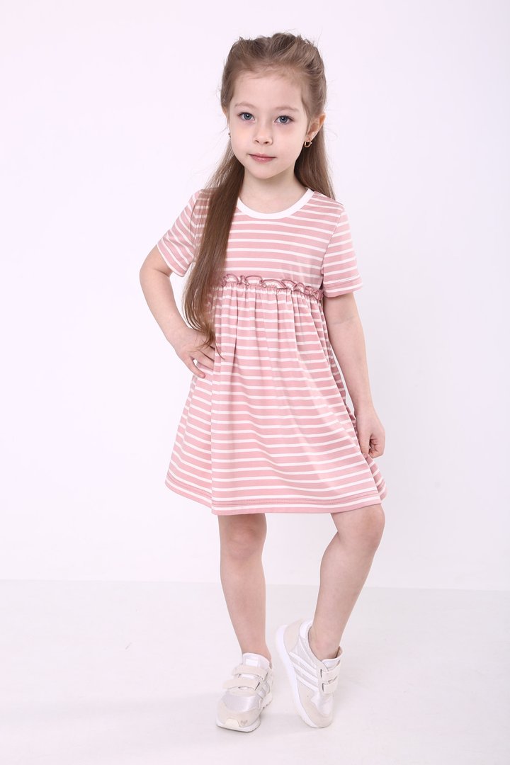 Купить Платье повседневное для девочки, Розовый, 03-01074-0, р. 110, Модный карапуз