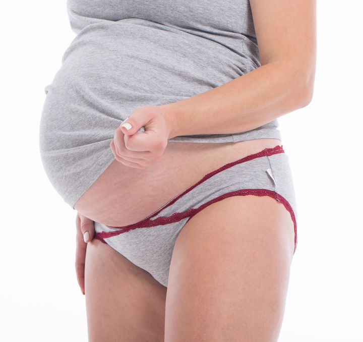 Купити Трусики для вагітних з мереживом, Сіро-бордовий 46, 4002, Kinderly