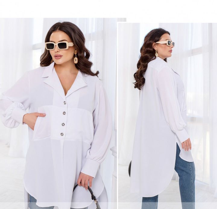 Buy Women's shirt №240-White, 62-64, Minova