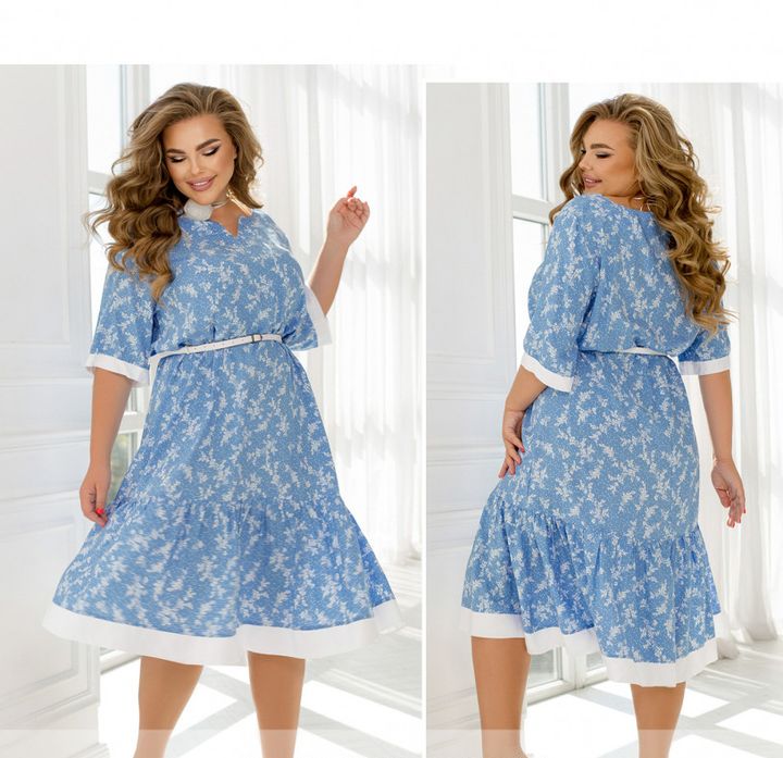 Купить Платье №247-Голубой, 62-64, Minova