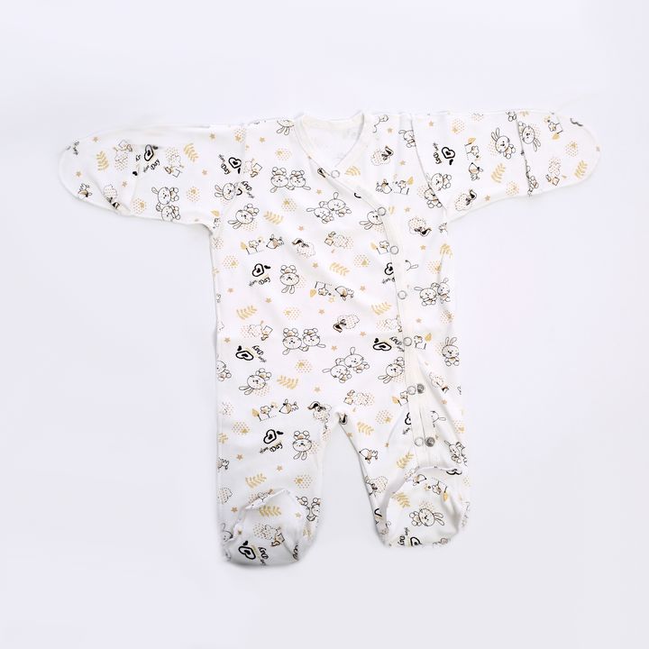 Buy Romper with closed arms and legs, Print, Milk, 1004,80, Kinderly