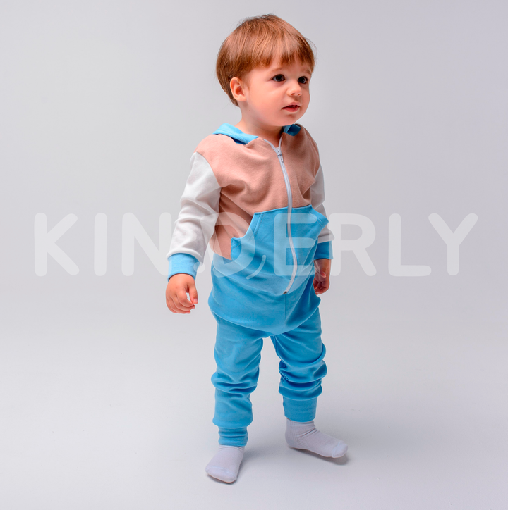 Buy Set for baby, hoodie and pants, Beige-blue, 1051, 92, Kinderly