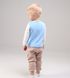 T-shirt with long sleeves, Beige-blue-milk, 1041, 62, Kinderly