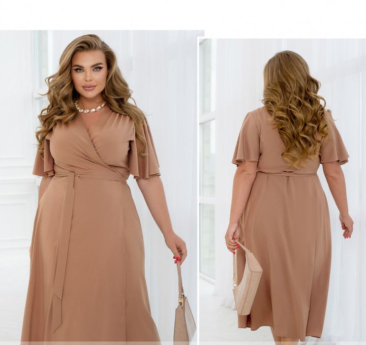 Buy Dress №2452-Cappuccino, 66-68, Minova