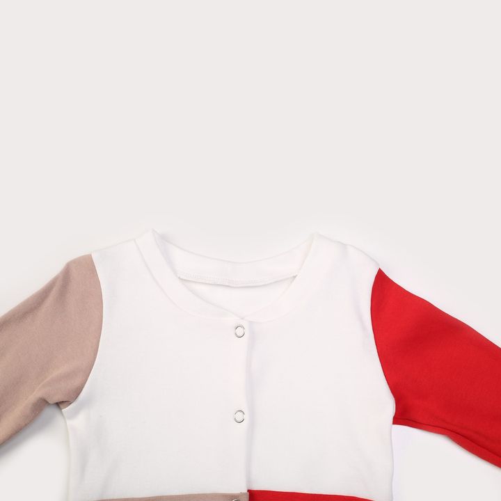 Buy Blouse with long sleeves, Milky-beige-red, 1038, 86, Kinderly