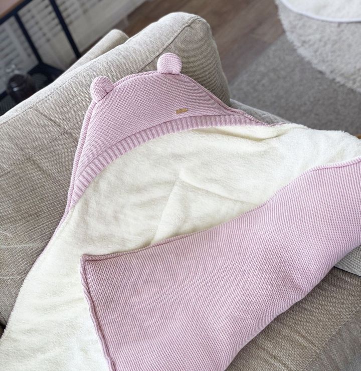 Buy Envelope-quilt "Pink bear", 0-3 months, Kid's Fantasy