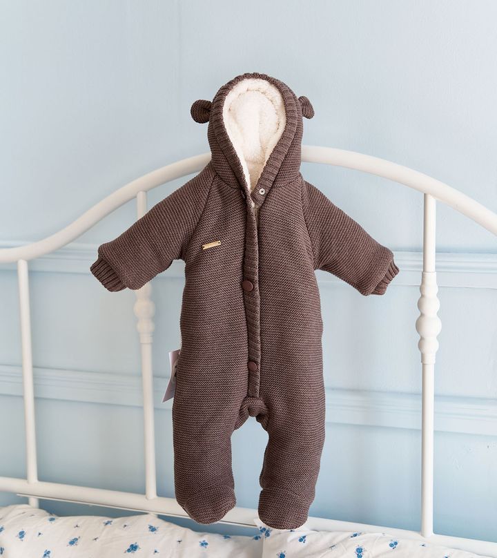 Buy Knitted jumpsuit with terry "Brown bag", 68, Kid's Fantasy
