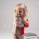 Blouse with long sleeves, Milky-beige-red, 1038, 68 Kinderly