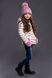 Cap for girls, spring-autumn, Candy, Dusty rose/pink, 52-54, B1-003, Fiona