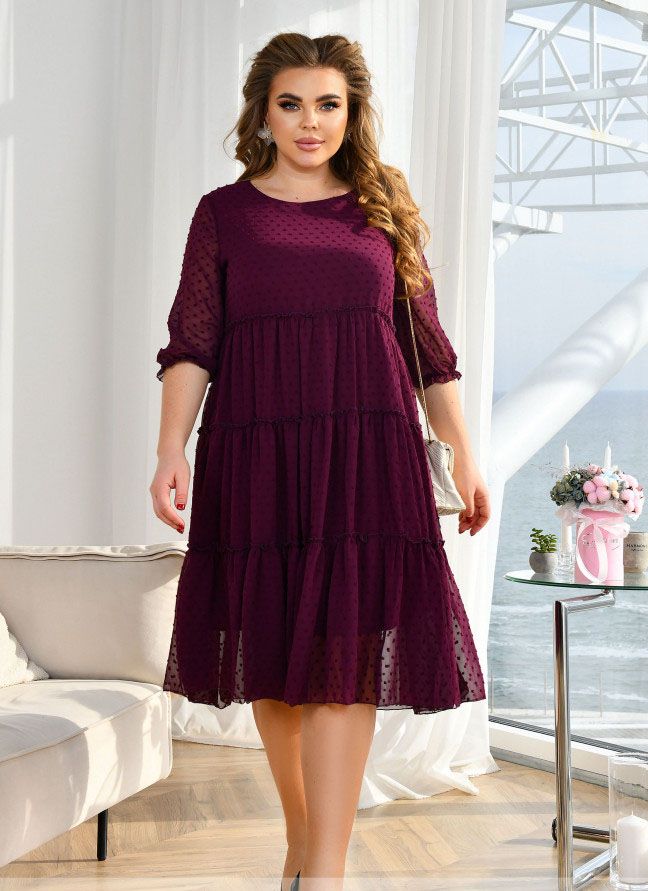 Buy Dress №8620-2-Marsala, 64, Minova