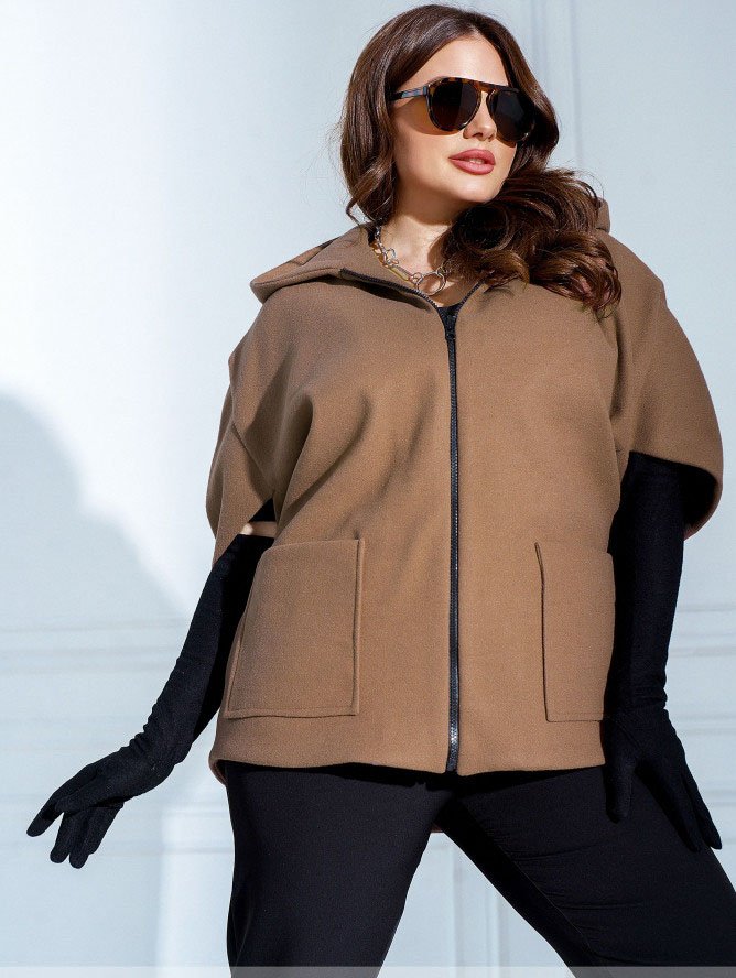 Buy Women's coat №1131-Cappuccino, 64-66, Minova