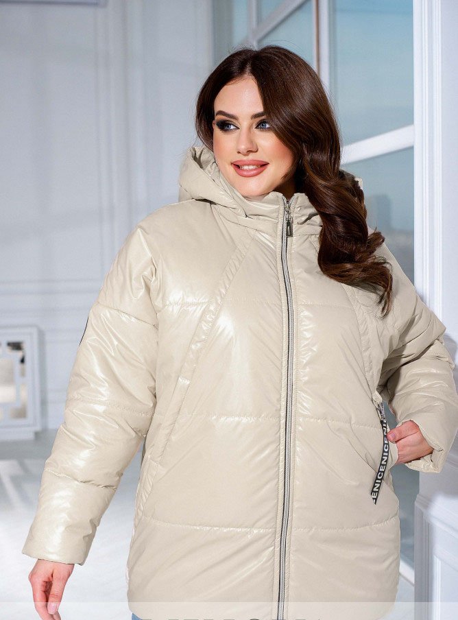 Купить Куртка женская №8-332-бежевый, 64-66, Minova