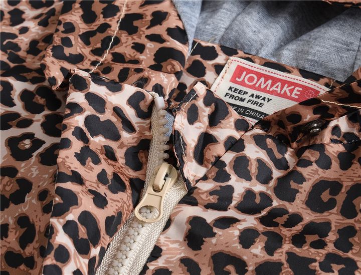 Купити Куртка-вітровка для дівчинки Милий леопард, p.140, Коричневий, 51129, Jomake