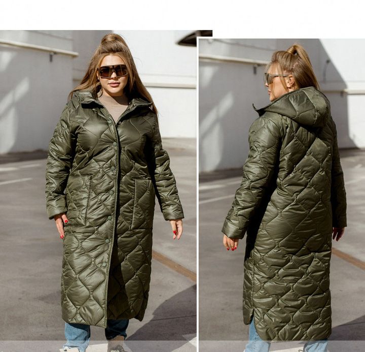 Купить Куртка женская №2412-хаки, 66-68, Minova