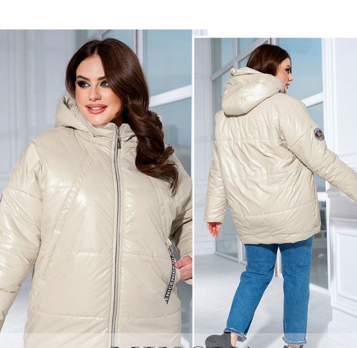 Купить Куртка женская №8-332-бежевый, 64-66, Minova