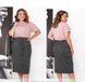 Velvet skirt №2307-graphite, 62-64, Minova