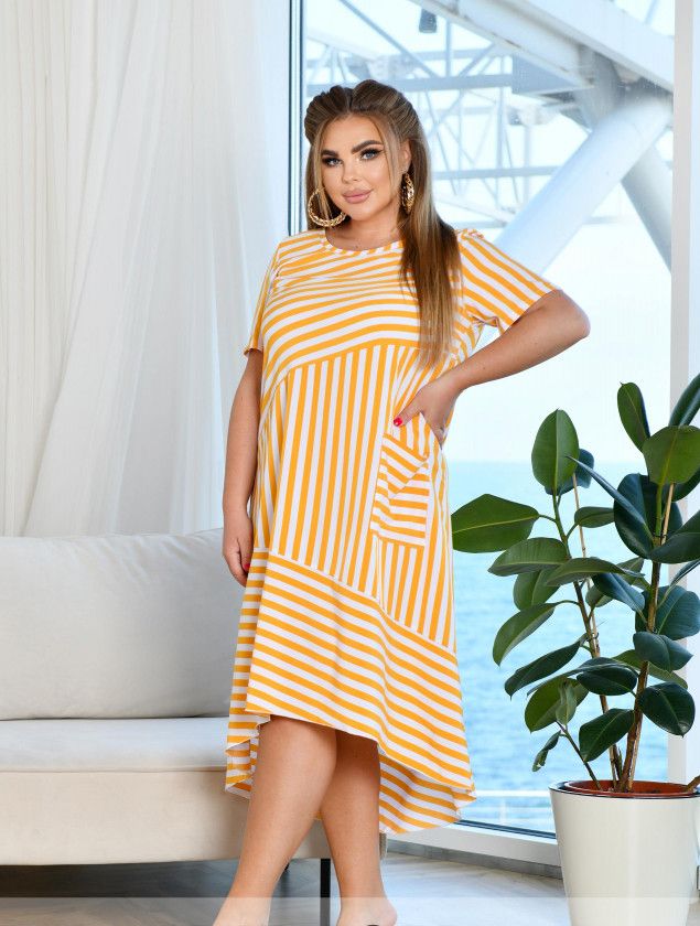 Купить Платье №8-350-Желтый, 64-66, Minova